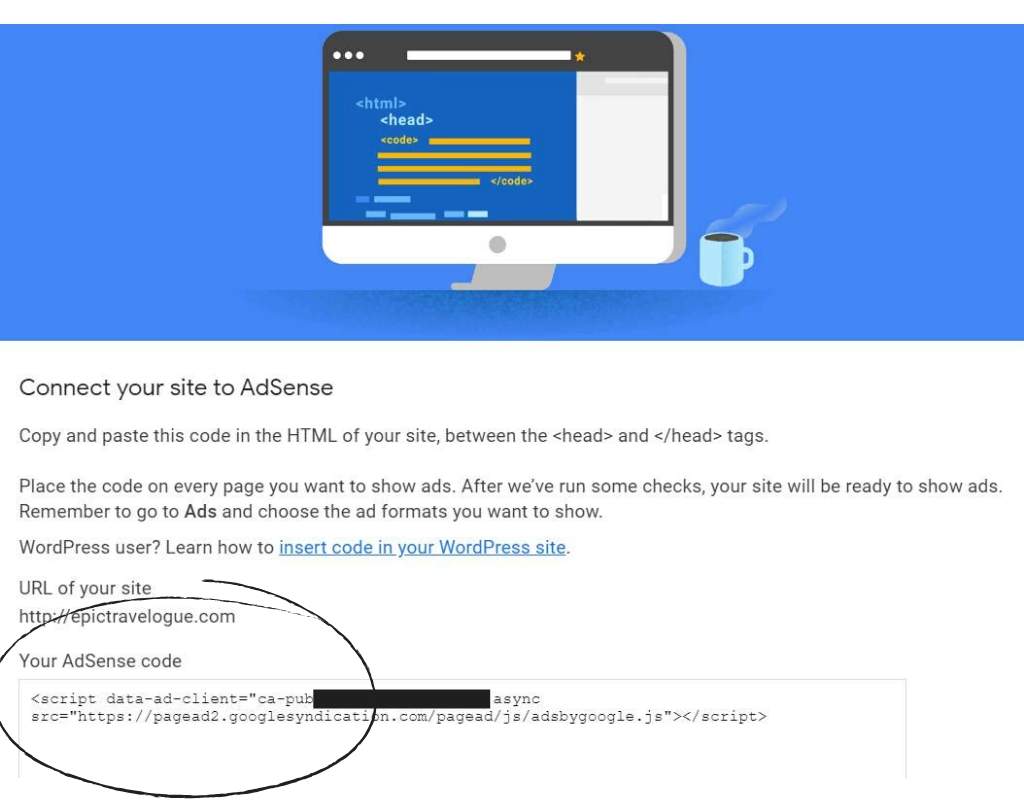 connecting adsense to wordpress