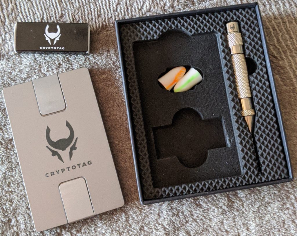 cryptotag zeus earplugs and matches