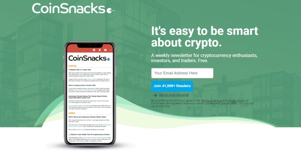 best crypto newsletter coinsnacks