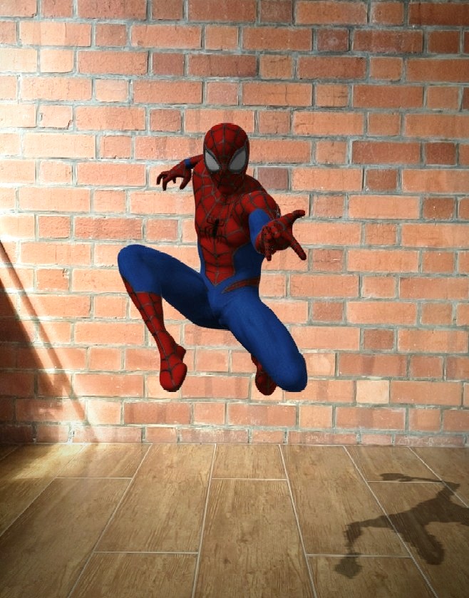 spiderman jump into action