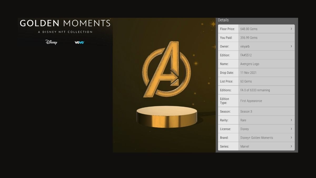 Disney Golden Moments - Avengers Logo